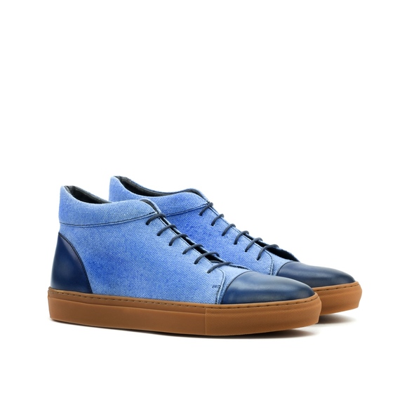 Kicks For Gents Other - LAST PAIR - NWT KFG Hi Top Calf/Linen Sneaker
